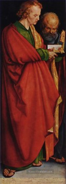 Die Vier Apostel  linker Teil St John und St Peter Albrecht Dürer Ölgemälde